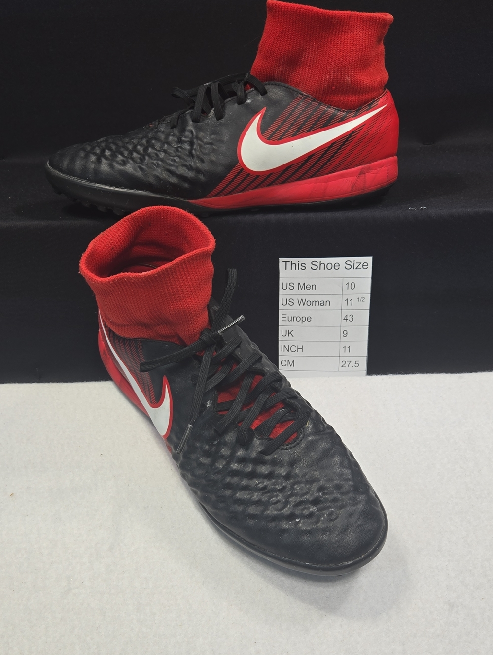 Nike MagiStax Onda II DF TF Red and Black Turf Shoe